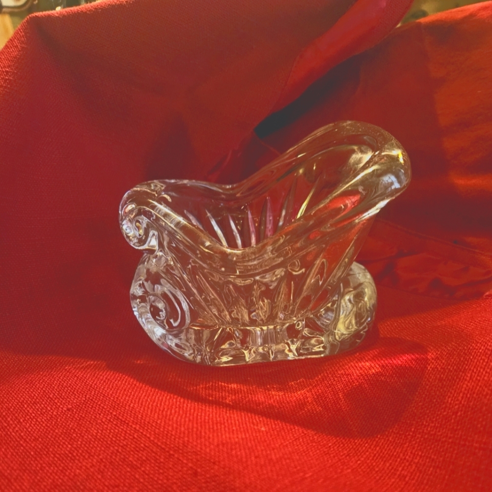 Crystal Santa Sleigh